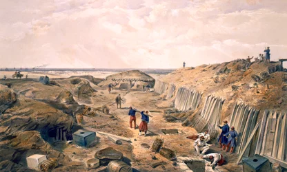 Graben des Bastion du Mat, Platte aus 